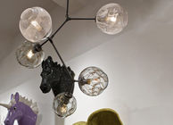 Διαφανή διακλαδιμένος φω'τα αναστολής γυαλιού φυσαλίδων για το δωμάτιο Dinning διακοσμητικό