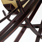 Μαύροι μοναδικοί αγροτικοί πολυέλαιοι του επίγειου Μπορντώ, πολυέλαιος κρεμαστών κοσμημάτων γυαλιού σιδήρου